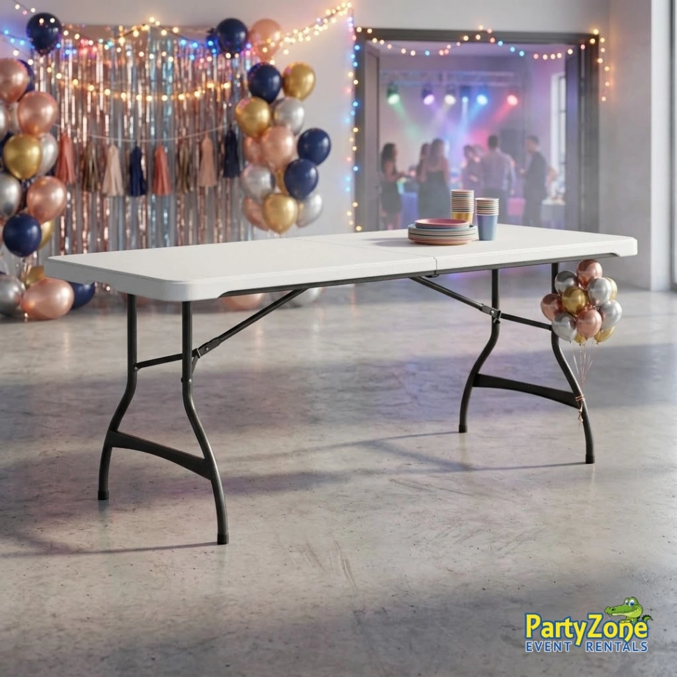 6ft banquet table rental for Metairie LA receptions dining and buffet setups