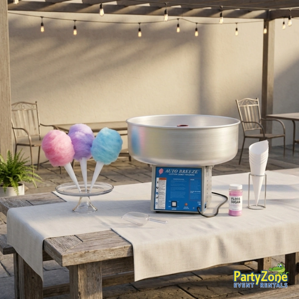 Cotton candy machine rental for Metairie LA school fairs and birthday parties