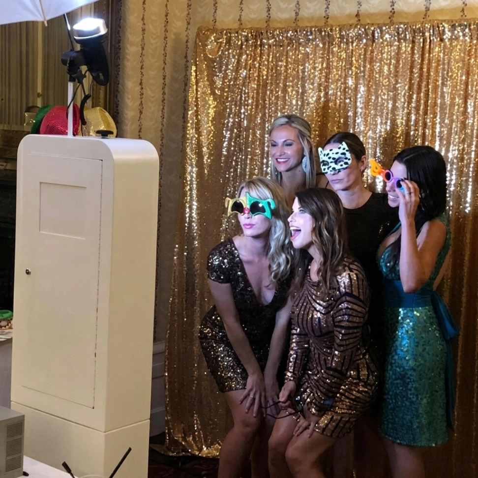 Diamond package photo booth rental for Metairie LA weddings and corporate galas