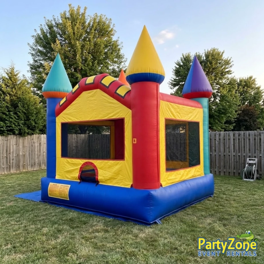 Fun Castle standard bounce house rental for Metairie LA backyard birthday parties, fits standard side gates