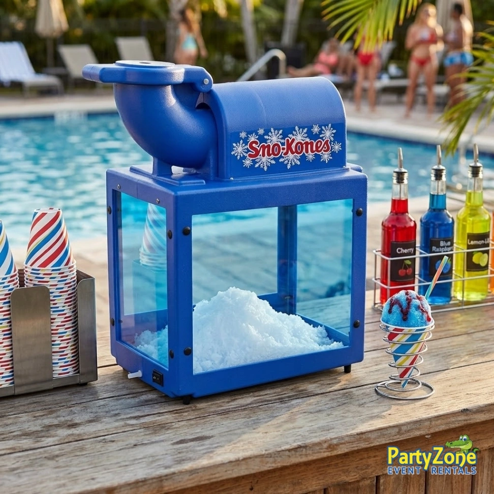 Sno Kone snowball machine rental for Metairie LA summer parties and festivals